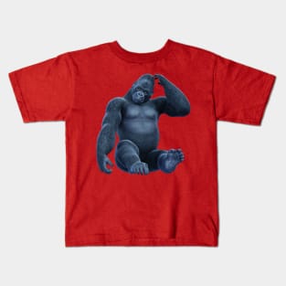 Gorilla Ape Sitting Kids T-Shirt